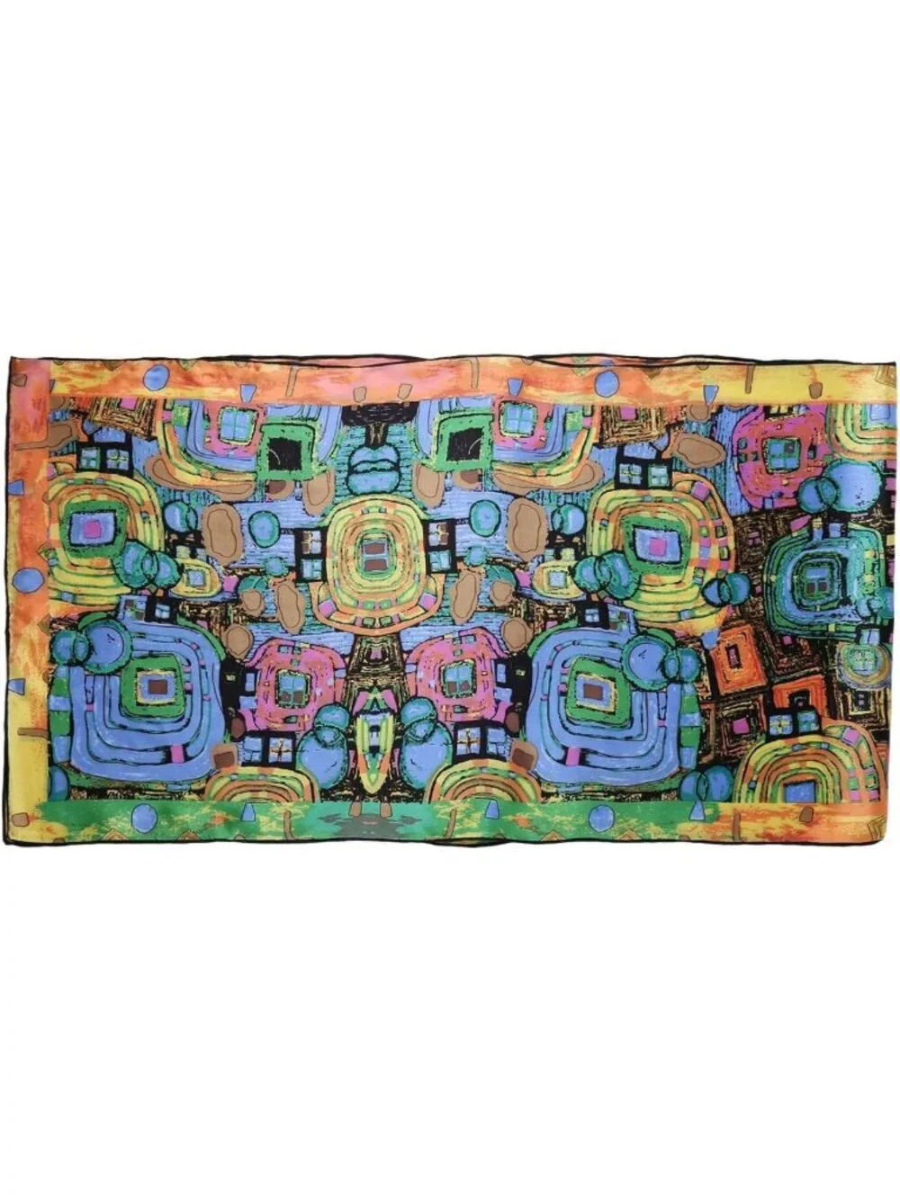 Elegant Charmeuse Silk Scarf | Classic Art Print | Luxurious Fashion Accessory